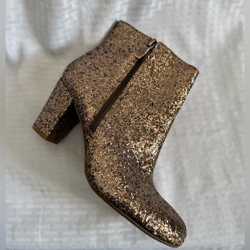 BCBGeneration Sparkling Gold Heeled Boots